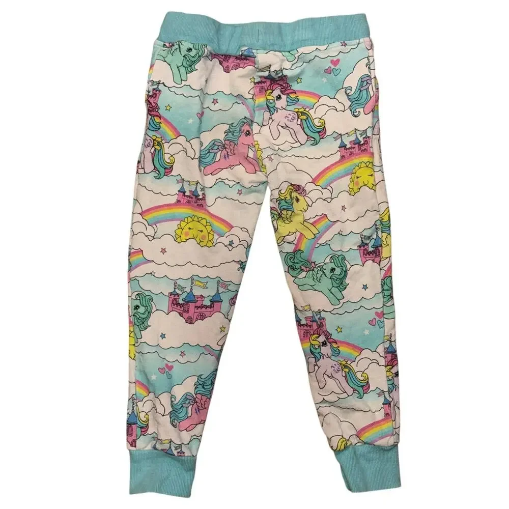 Bums & Roses x My Little Pony two-piece jogger set in girls size 3T.